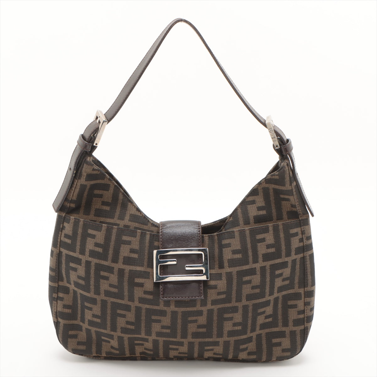 Fendi Zucca Canvas & Leather Shoulder bag