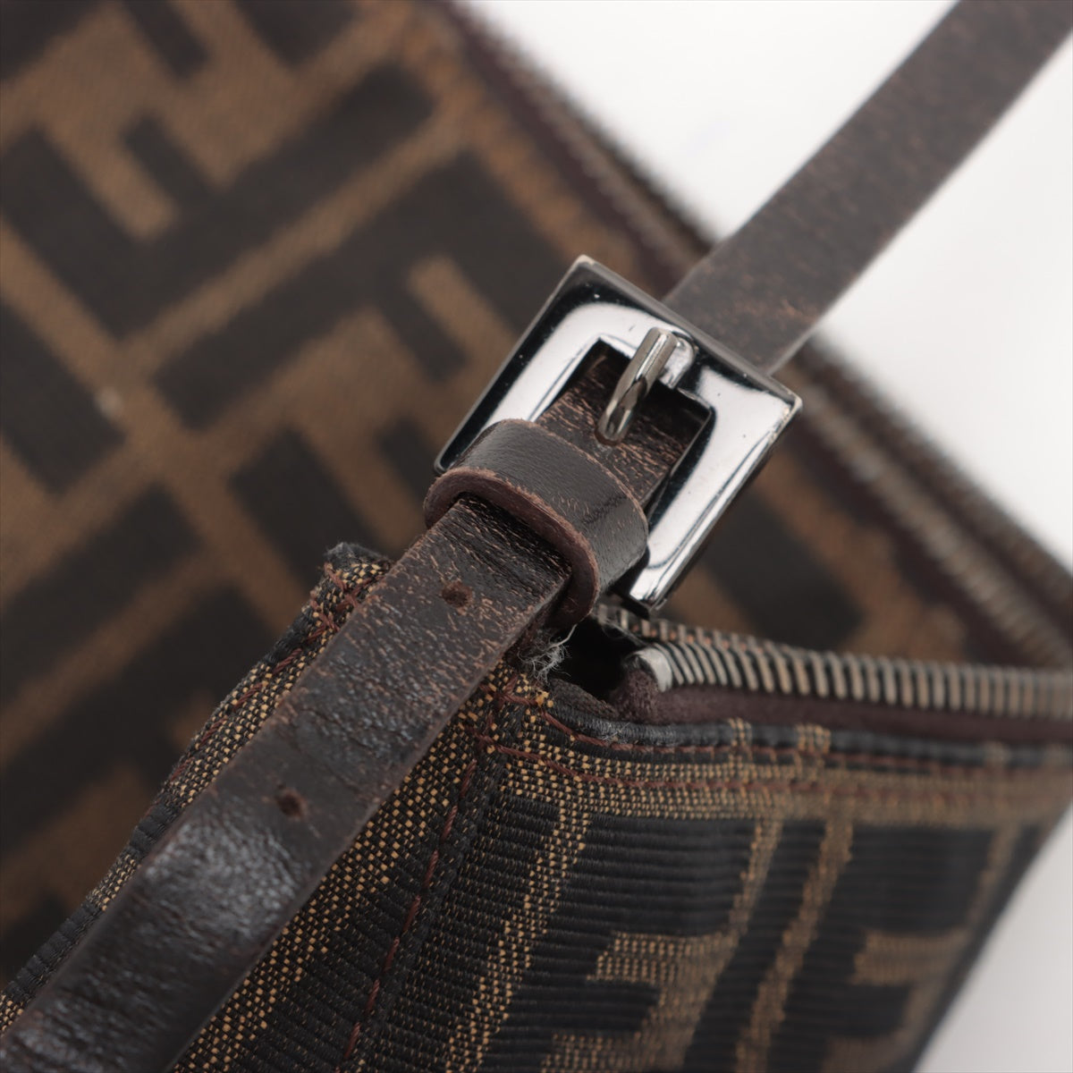 Fendi Zucca Canvas & Leather Shoulder bag Brown