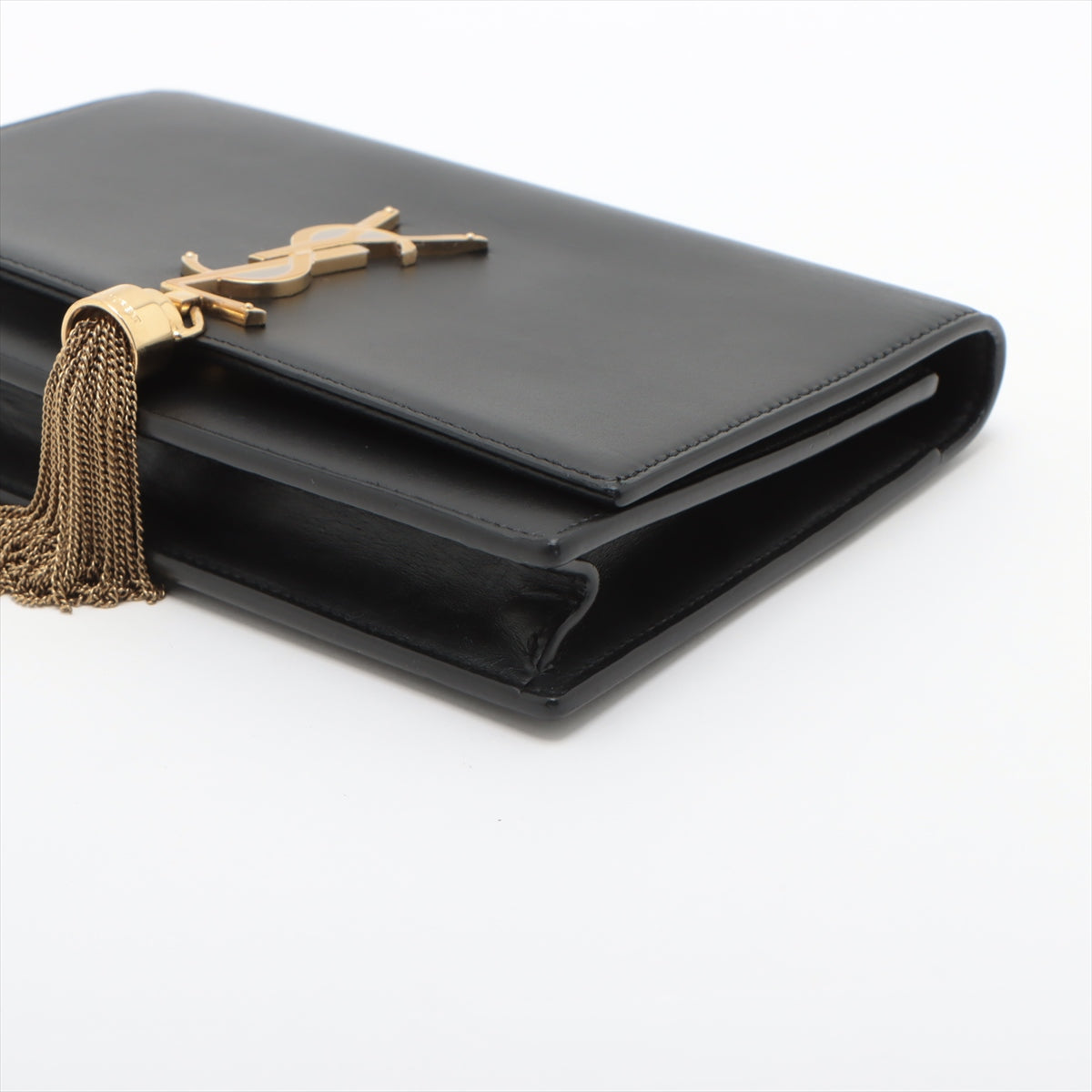 Saint Laurent Kate Chain Wallet Black Leather Bag